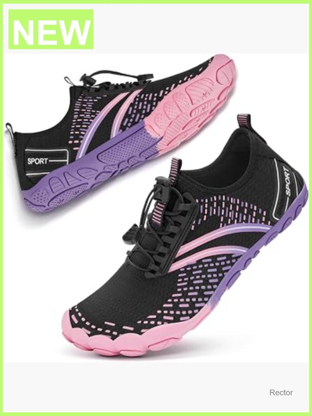 Women Athletic Water Shoes Barefoot Quick Dry Mesh Lightweight Wide Toe Outdoor